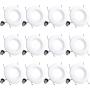 Bbounder Lighting 12 Pack 5/6 Inch LED Recessed Downlight, Baffle Trim, Dimmable, 12.5W=100W, 2700K Soft White, 950 LM, Damp Rated, Simple Retrofit Installation - UL + Energy Star No Flicker