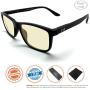 J+S Vision Reading Glasses with Anti Blue Light function, Crystal Clear Spring Hinged and Magnified iPad/tablet and Electronics Reading Glasses for Men and Woman (Power +3.00)