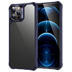 ESR Air Armor Series Case Compatible with iPhone 12 Pro Max 6.7-Inch [Shock Absorbing and Scratch Resistant] [Military Grade Protection] [Hard Back with Flexible Frame] - Transparent Blue
