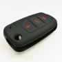 2Pcs Coolbestda Rubber 3 Buttons Flip Key Fob Cover Case Shell Keyless Jacket Wallet Holder for VW Volkswagen Jetta GTI Passat Golf Tiguan Touareg Beetle