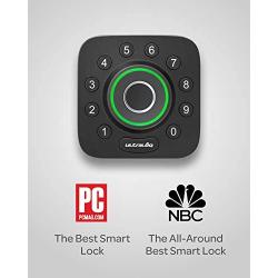 ULTRALOQ U-Bolt Pro Smart Lock + Bridge WiFi Adaptor, 6-in-1 Keyless Entry Door Lock with WiFi, Bluetooth, Biometric Fingerprint and Keypad, Smart Door Lock Front Door, Deadbolt Lock Edition