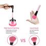 Electric Makeup Brush Cleaner Kit, Portable USB Automatic Brush Dryer Spinner Machine, Mini Handhold Powerful Fan & Premium Makeup Brush Clean Tool Set with 3 Adjustable Speeds (Black)