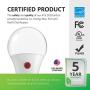 Sunco Lighting 6 Pack A19 LED Bulb with Dusk-to-Dawn, 9W=60W, 800 LM, 4000K Cool White, Auto On/Off Photocell Sensor - UL
