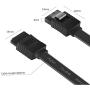 BENFEI SATA Cable III, 3 Pack SATA Cable III 6Gbps Straight HDD SDD Data Cable with Locking Latch 18 Inch Compatible for SATA HDD, SSD, CD Driver, CD Writer - Black