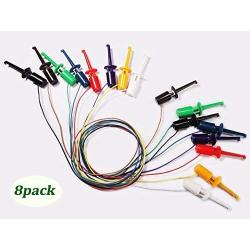 BrightTea Mini SMD Ic Single Hook Clip Electronics MiniGrabbers to MiniGrabbers Wire Lead Test 8 pairs packing