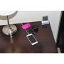 Heaviest Cable Organizer on the Market! Compact and Weighted Desktop Cord Holder and Cable Organizer, Eco-Friendly Silicone, No Bad Smell, Bundled with 4 Reusable Cable Ties! (Fuchsia Pink)