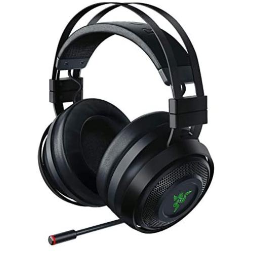 Razer Nari Ultimate Wireless 7.1 Surround Sound Gaming Headset: THX Audio & Haptic Feedback - Auto-Adjust Headband - Chroma RGB - Retractable Mic - For PC, PS4, PS5 - Black