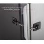 Computer Security Products Refrigerator Door Lock With Padlock, Black