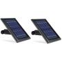 Wasserstein Solar Panel Compatible with Ring Spotlight Cam Battery & All-New Ring Stick Up Cam Battery - Power Your Ring Surveillance Camera continuously with 2W 5V Charging (2 Pack, Black)