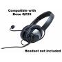 NFlightMic Universal Microphone for Aviation Headset - Works with Bose QC25 and QC35 Noise Cancelling Headphones