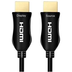 4K Fiber Optic HDMI Cable 50 Feet, 18Gbps 4K 60Hz (4:4:4, HDR10, HDCP2.2) for in-Wall Installation, One Direction