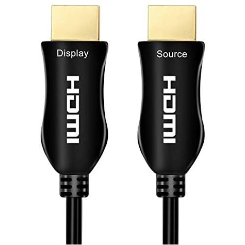 4K Fiber Optic HDMI Cable 50 Feet, 18Gbps 4K 60Hz (4:4:4, HDR10, HDCP2.2) for in-Wall Installation, One Direction