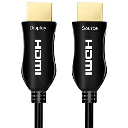 4K Fiber Optic HDMI Cable 50 Feet, 18Gbps 4K 60Hz (4:4:4, HDR10, HDCP2.2) for in-Wall Installation, One Direction