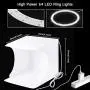 YOTTO Photo Studio Light Box,Photo Shooting Tent kit,Portable Folding Home Photography Light Tent kit with White/Warm/Soft Lighting + 6 Color Backgrounds for Jewellery,Accessories,Toys and Small Items