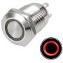 uxcell Momentary Metal Push Button Switch 12mm Mounting Dia 2A 1NO 3-6VAC/DC Red LED Light