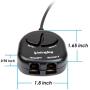 4P4C RJ9 Splitter Training Adapter Telephone Training Adapter Y Splitter+ Two Mute Buttons for Headset for Nortel Meridican, Norstar, Avaya, Ashtra, Mitel, Polycom, Ge Phones etc