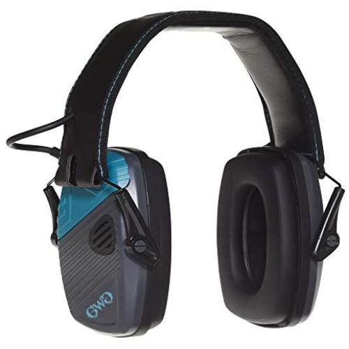 Allen Company Girls with Guns Shield Low-Profile Electronic Earmuffs, 24 dB NRR, ANSI S3.19 & CE EN352-1 Hearing Protection Rated, Gray/Teal/Black, Gray and Teal (Eye & Ear Protection_Ear Protection)