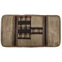 Leather Waxed Canvas Multi Purpose Travel Organizer Roll for Cables / Passport / Wallet / Valuables Handmade by Hide & Drink :: Fatigue