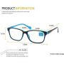 Blue Light Blocking Computer Glasses 2 Pack Decrease Eye Eyestrain Unisex(Women/Men) Glasses with Spring Hinges Nerd Reading Gaming Glasses
