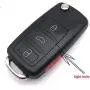 Key Fob Case Shell Fit for VW Volkswagen Jetta Passat Golf Beetle Rabbit GTI CC EOS 4 Buttons Keyless Entry Remote Fob Cover No Chips Inside (Black Case)