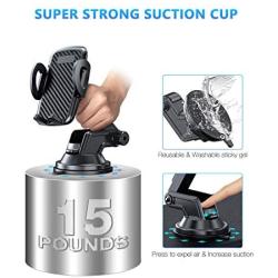 Car Phone Holder, CTYBB Universal Phone Holder for Car Dashboard Windshield Air Vent Compatible with iPhone 12 11 pro/11 pro max/xr/8/8 Plus/se, Samsung Galaxy S10 Plus/S10e/S9/S20 and More