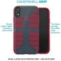 Speck Products CandyShell Grip iPhone XR Case, Charcoal Grey/Dark Poppy Red