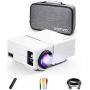 Vamvo Portable Projector, Movie Projector Support 1080P 200'' Display, Compatible with Fire TV Stick/PS4, Projector for Outdoor Movies for Phone with HDMI, VGA, SD/TF, AV, USB