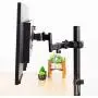 VIVO Steel Universal Full Motion Pole Mount Monitor Arm with Removable 75mm and 100mm VESA Plate, Fits 17 to 32 inch Screens, Black, MOUNT-POLE01A