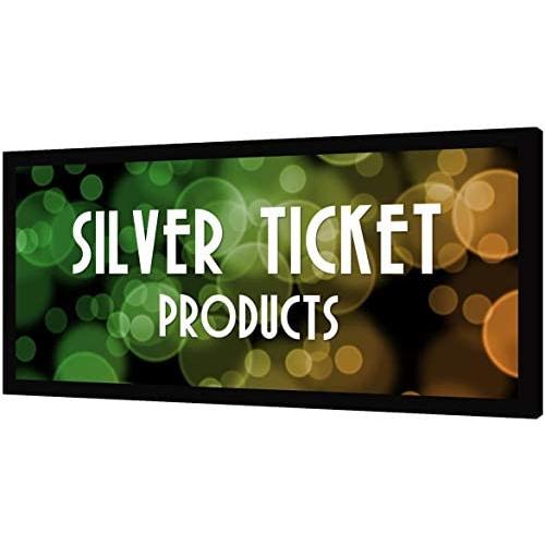 Silver Ticket Products STR Series 6 Piece Home Theater Fixed Frame 4K / 8K Ultra HD, HDTV, HDR & Active 3D Movie Projection Screen, 2.35:1 Format, 125'' Diagonal, White Material STR-235125