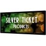 Silver Ticket Products STR Series 6 Piece Home Theater Fixed Frame 4K / 8K Ultra HD, HDTV, HDR & Active 3D Movie Projection Screen, 2.35:1 Format, 125'' Diagonal, White Material STR-235125