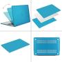 MOSISO Compatible with MacBook Pro 15 inch Case 2019 2018 2017 2016 Release A1990 A1707 with Touch Bar, Plastic Hard Shell Case & Keyboard Cover & Screen Protector & Storage Bag, Aqua Blue MOSISO Compatible with MacBook Pro 15 inch Case 2019 2018 2017 2016 Release A1990 A1707 with Touch Bar, Plastic Hard Shell Case & Keyboard Cover & Screen Protector & Storage Bag, Aqua Blue