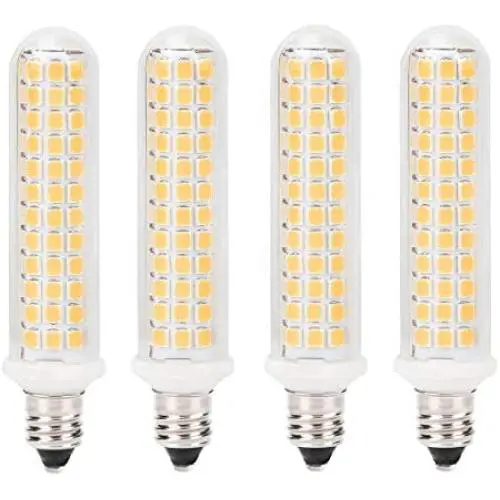 E11 LED Bulb, Mini Candelabra Base, 100W 120W Halogen Bulb Replacement, 9W, 1100LM, AC120V, Dimmable E11 LED Light Bulb, Patented Product, for Indoor Decorative Lighting, Warm White 3000K, 4-Pack