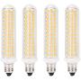 E11 LED Bulb, Mini Candelabra Base, 100W 120W Halogen Bulb Replacement, 9W, 1100LM, AC120V, Dimmable E11 LED Light Bulb, Patented Product, for Indoor Decorative Lighting, Warm White 3000K, 4-Pack