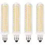 E11 LED Bulb, Mini Candelabra Base, 100W 120W Halogen Bulb Replacement, 9W, 1100LM, AC120V, Dimmable E11 LED Light Bulb, Patented Product, for Indoor Decorative Lighting, Warm White 3000K, 4-Pack