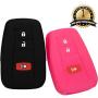 Lcyam Black Rose Soft Material Silicone Key Fob Cover Case 3 Button Fits for Toyota Prius Avalon Corolla Camry RAV4 Smart Keyless Remote Lcyam Black Rose Soft Material Silicone Key Fob Cover Case 3 Button Fits for Toyota Prius Avalon Corolla Camry RAV4 Smart Keyless Remote