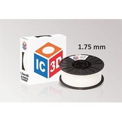 IC3D White 1.75mm ABS 3D Printer Filament - 1kg Spool - Dimensional Accuracy +/- 0.05mm - Professional Grade 3D Printing Filament - Made in USA
