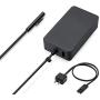 Surface Pro Charger, New Surface Pro Charger, 44W 15V 2.58A, Compatible for Microsoft Surface Pro 3, Pro 4, Pro 5, Pro 6, Surface Laptop 1/2, Surface Book & Surface Go,with 5V 1A USB (6.2Ft, Black)