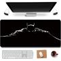 31.5x11.8 Inch Cool Legend Black Mamba Kobe Non-Slip Rubber Extended Large Gaming Mouse Pad with Stitched Edges Computer Keyboard Mouse Mat PC Accessories (2-Bat)