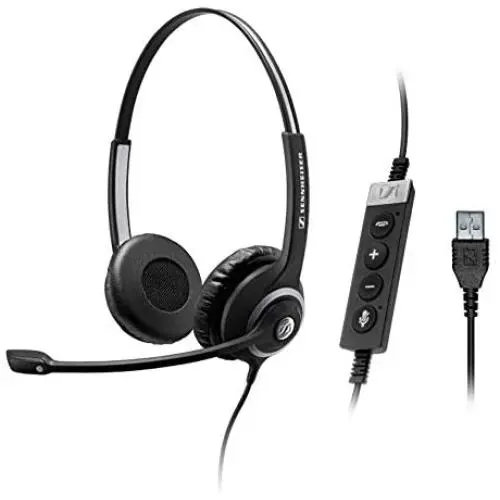 Sennheiser SC 260 USB MS II (506483) - Single-Sided Business Headset | For Skype for Business, Softphone, and PC | with HD Sound, Noise-Cancelling Microphone (Black)