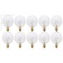 (Pack of 10) G16.5 Decorative (E12) Candelabra Base Globe Shape 120V G16 1/2 Light Bulbs (Clear, 25 Watt)