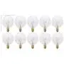 (Pack of 10) G16.5 Decorative (E12) Candelabra Base Globe Shape 120V G16 1/2 Light Bulbs (Clear, 25 Watt)