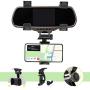 Kokuji Car Rearview Mirror Mobile Phone Stands Navigation Bracket Adjustable Telescopic Mobile Phone Holder snap-on Mobile Phone Holder Multi-Function Model Universal