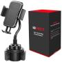 IOVECT Car Cup Holder Phone Mount with Long Flexible Neck for iPhone Xs Max/XS/x/8/7/6 Samsung Galaxy S6/S7/S8/Note8/Note9/s9
