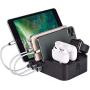 Iootmoy 6 Port USB Charging Station Multi Device USB Charging Dock Station HUB Desktop Charger Stand Organizer Compatible for iPhone ipad Airpods iwatch Kindle Tablet Multiple Devices Iootmoy 6 Port USB Charging Station Multi Device USB Charging Dock Station HUB Desktop Charger Stand Organizer Compatible for iPhone ipad Airpods iwatch Kindle Tablet Multiple Devices