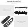 BASIKER Master Power Window Switch and Bezel, Driver Side Window Switch Bezel Replacement for 2002-2010 Dodge Ram 1500/2500/3500, Black