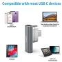 Magnetic USB C Adapter 20Pins Type C Connector, Support USB PD 100W Quick Charge, 10Gb/s Data Transfer and 4K@60 Hz Video Output Compatible with MacBook Pro/Air and More Type C Devices (Grey)