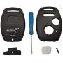 Replacement For Honda 2+1 Buttons Keyless Entry Remote Key Fob Case Shell Fits Honda 2010-2011 Accord Crosstour 2006-2011 Civic 2007-2013 CR-V 2011-2015 CR-Z 2009-2013 Fit 2011-2014 Odyssey(1 black)