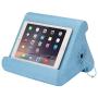Flippy with New Storage Cubby Multi-Angle Soft Pillow Lap Stand for iPads, Tablets, eReaders, Smartphones, Books, Magazines (Blue Skies)