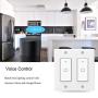Smart Switch WiFi Wall Light Switch Compatible with Alexa, Google Assistant and IFTTT, Neutral Wire Required, Single Pole, 2 Gang