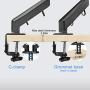 Suptek Dual Monitor Mount Stand-Height Adjustable Gas Spring Monitor Arm Desk Mount for 2 Computer Screens 17 to 27 inches - Each Arm Holds up to 13.2lbs(MD8SP)